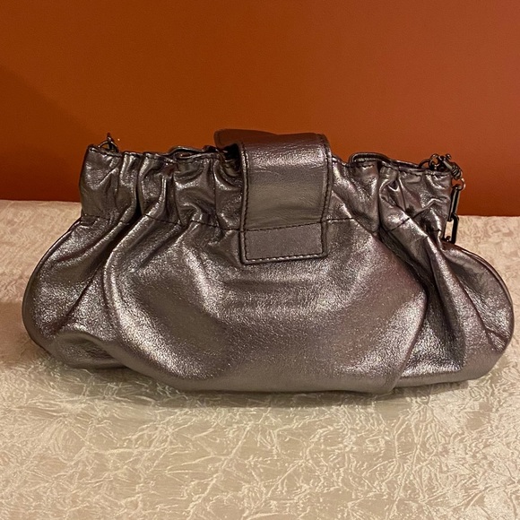 L.K.Bennett London Silver Handbag EUC - Picture 3 of 9